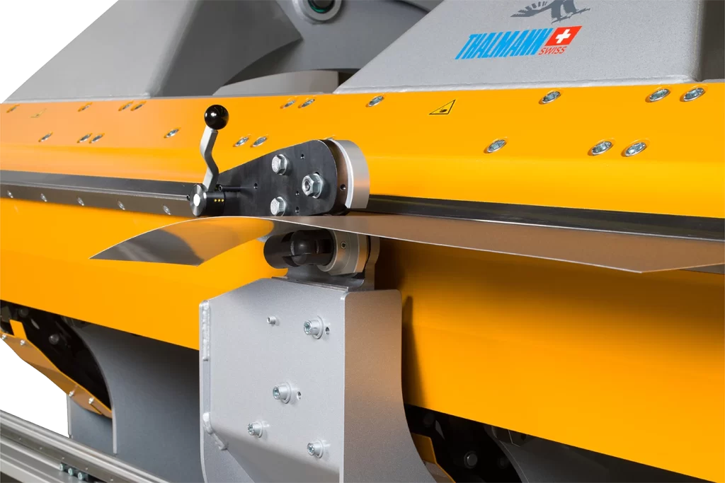 electrical slitter unit on a thalmann longfolder on white background