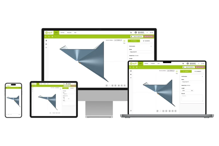 nuit software for efficient ordering and production of sheet metal profiles